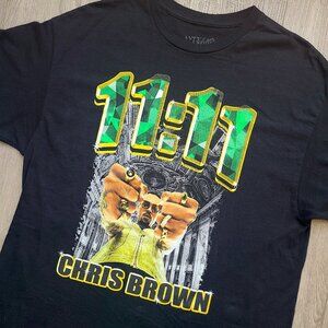 Chris Brown 11:11 black t-shirt size XL